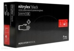Перчатки нитриловые Nitrylex PF (цвет черный), размер L