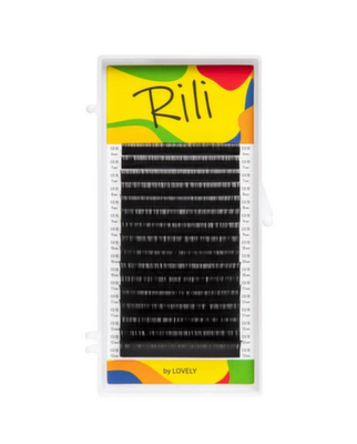 Ресницы чёрные Rili — 16 линий — MIX (С 0.10 6-13мм)