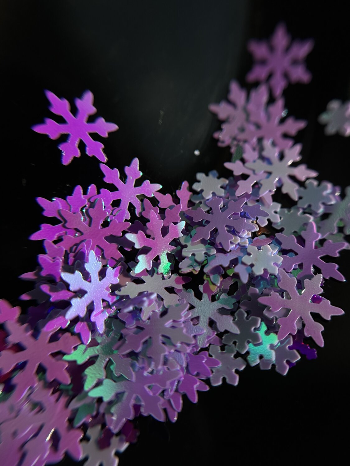 Снежинки в баночке 004 ( фиолетовый)