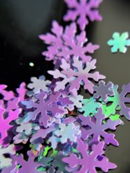 Снежинки в баночке 004 ( фиолетовый)