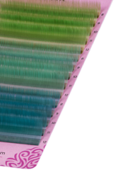 Цветные ресницы Enigma микс 0,10/C/8-12 mm «Forest lake» (15 линий)