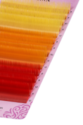 Цветные ресницы Enigma микс 0,10/D/8-12 mm «Spicy citrus» (15 линий)