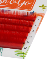 Цветные ресницы Lash&Go микс 0,10/D/8-13 mm «Красный» (6 линий)