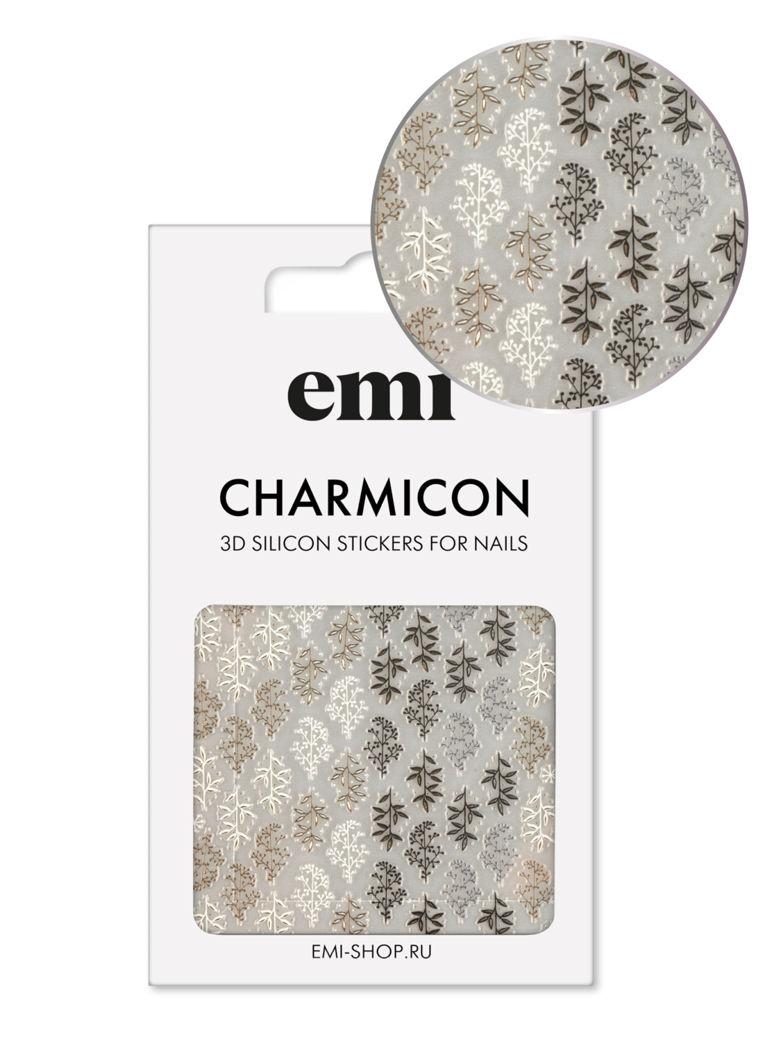E.Mi Charmicon 3D Silicone Stickers №225 Природный паттерн