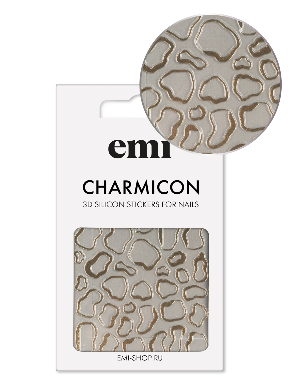 E.Mi Charmicon 3D Silicone Stickers №238 Золотые разводы