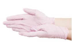 Перчатки медицинские смотровые нитриловые Ecolat (розовый), S, 50 пар