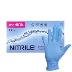 Перчатки нитриловые голубые MediOK S, 50 пар