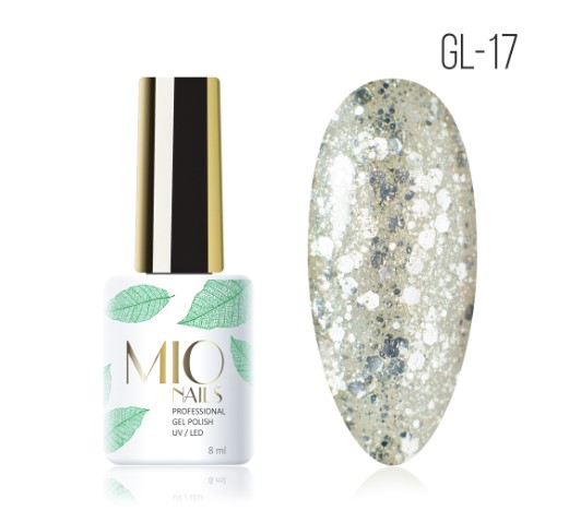 Mio Гель-лак GL-17. Мерцание серебра, 8 мл