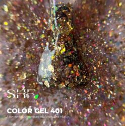 «SHE» GLITTER GEL POLISH «TATI» #401(10 ml)