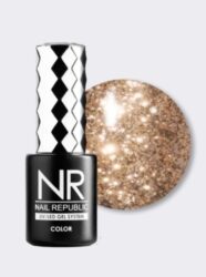 Nail Republic-384 Night life гель-лак жидкий кристалл, Оранжевый 10 мл