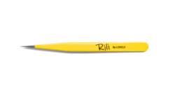 Пинцет для наращивания ресниц Rili, Yellow line, тип прямой