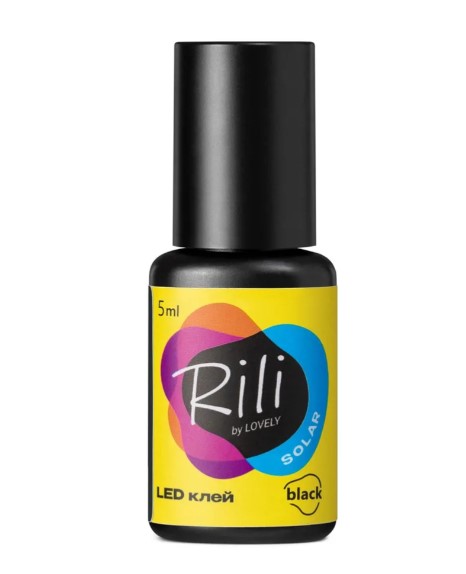 Клей черный для LED наращивания Rili Solar Black, 5 мл