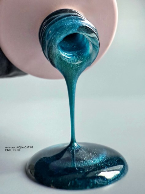 Гель лак 09 aqua cat Pink House