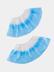 Бахилы SAF&TY полиэтиленовые, голубые, с двойной резинкой, особопрочные, 4,5 гр./пара, 50 пар
