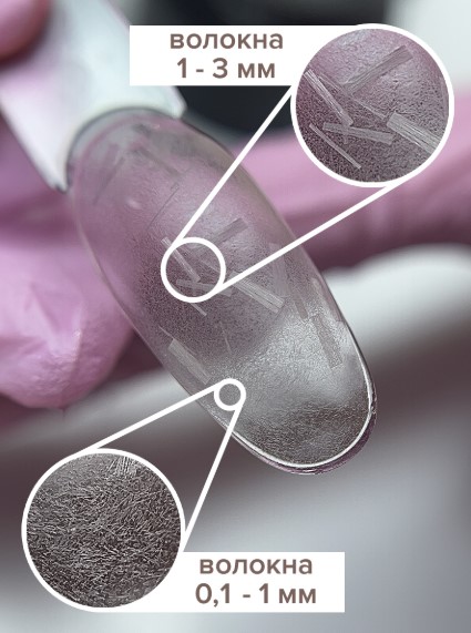 Гель со стекловолокном Sтекло для укрепления ногтей (13 гр)