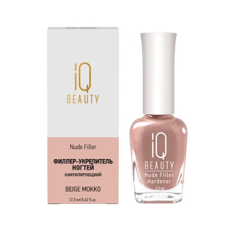 IQ BEAUTY Средство для ногтей / Филлер-укрепитель ногтей Nude Filler / камуфлирующий / Beige Mokko, 12.5 мл