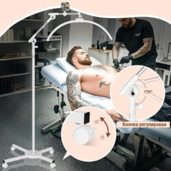 Лампа Луна полукруглая светодиодная бестеневая LED Moon черная