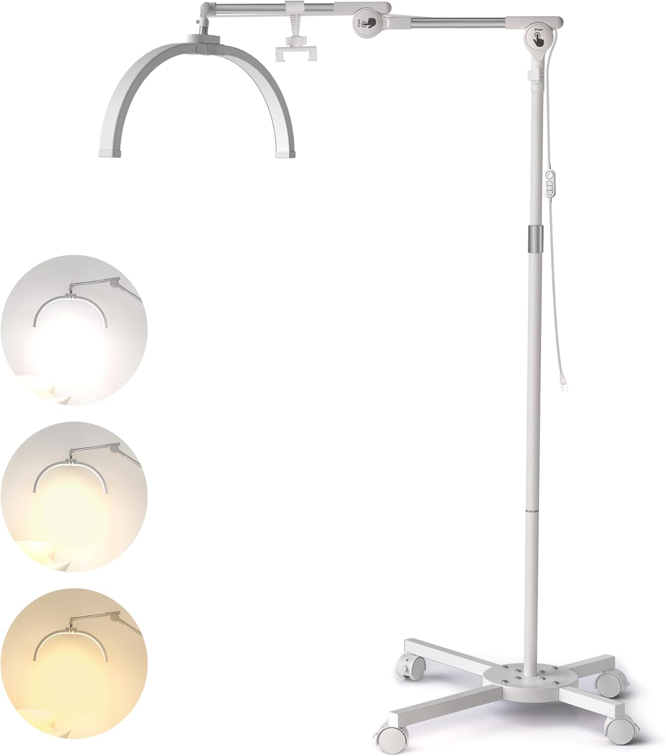 Лампа Луна полукруглая светодиодная бестеневая LED Moon белая