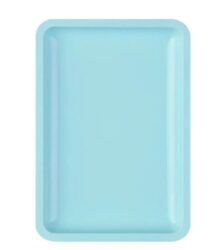 Лоток металлический прямоугольный голубой