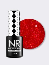 Nail Republic-436 Femme fatale гель-лак, Мерцающий алый (10 мл)