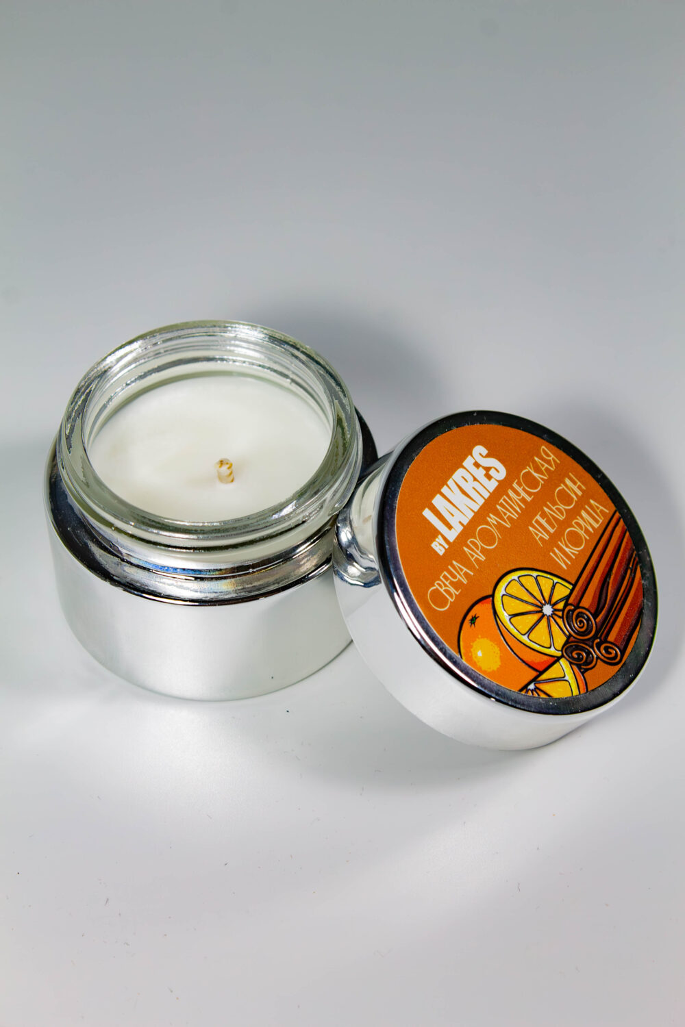 Ароматическая спа-свеча новогодняя «Апельсин- корица» 50 мл