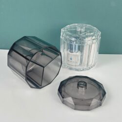 Контейнер малый  для хранения с крышкой с 3мя секциями темный