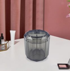 Контейнер малый  для хранения с крышкой с 3мя секциями темный