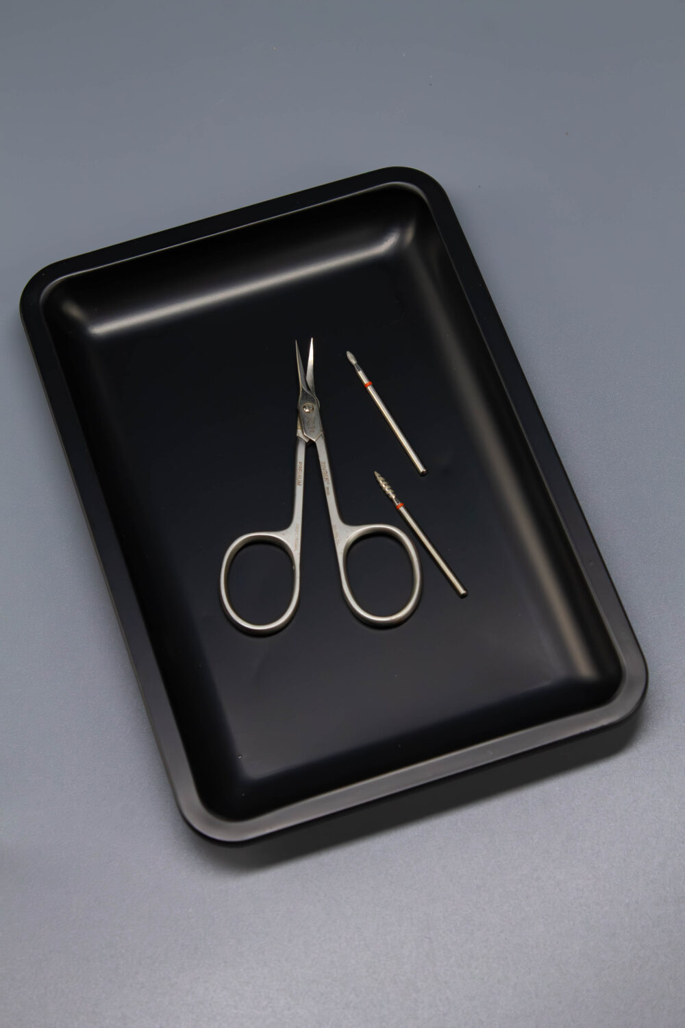 Лоток металлический прямоугольный серый