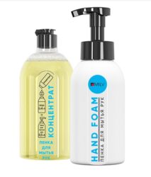 Набор: Пенка для мытья рук, концентрат на 5 литров (без отдушки), дозатор.
