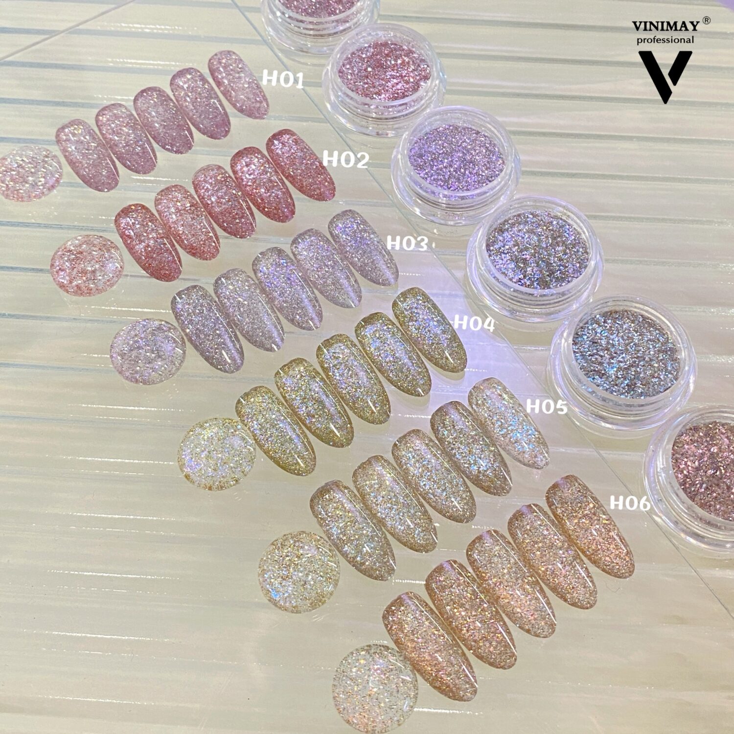 Дизайн Слюда с блестками H03 в баночке