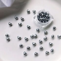 Фигурки 3D фигурок «Сердце серебро перламутр»