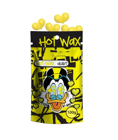 FreiAVIVER Воск для депиляции бровей и лица Hot Wax «Hearts» желтый, 100гр