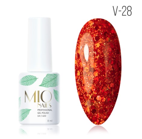 Гель-лак Mio V-28 Горящее солнце, 8 мл
