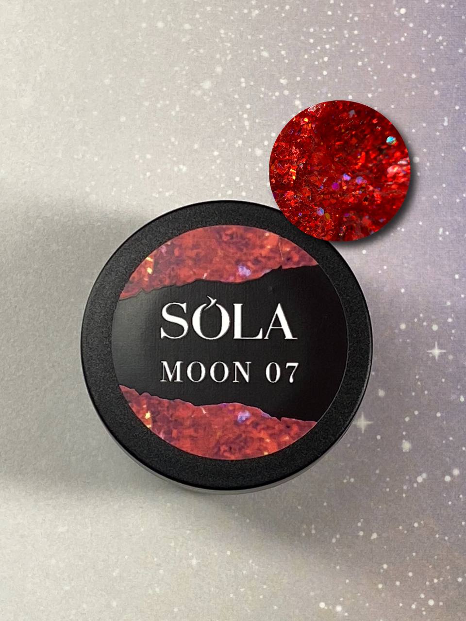 Гель с блестками MOON 07 SOLAlove, 5мл