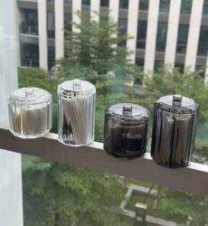 Контейнер малый  для хранения с крышкой с 3мя секциями темный