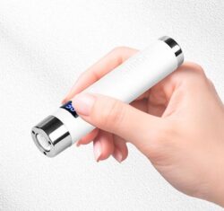 Лампа-фонарик c ИИ сенсором L6 на подставке голубой