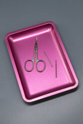 Лоток металлический прямоугольный фукси