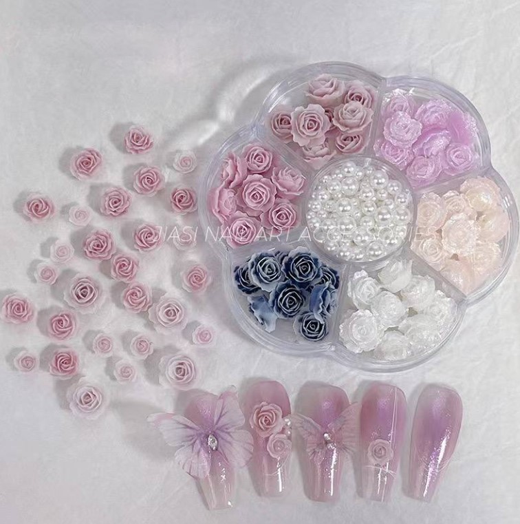 Набор 3D фигурок «Розы» 001 в органайзере