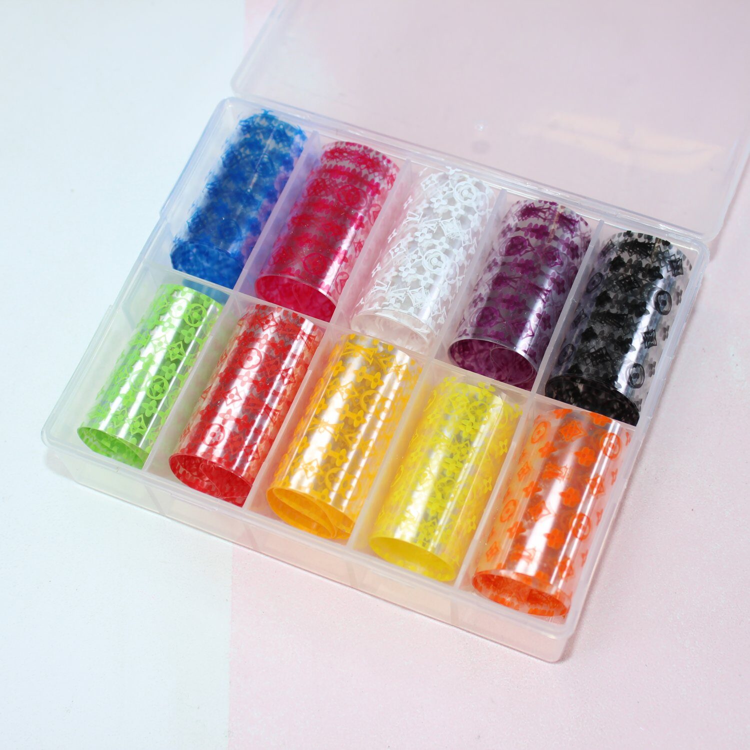 Набор фольги в пенале LV неон