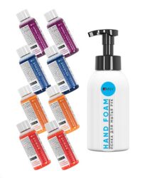 Набор: Пенка для мытья рук, концентрат на 4 литра (4 аромата), дозатор.