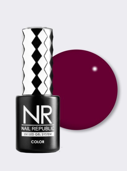 Nail Republic-201 Perfect red гель-лак, Темно-красный 10 мл