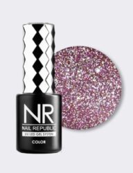 Nail Republic Flash 02 гель-лак светоотражающий, Розовый (10 мл)