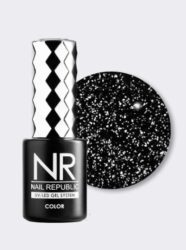 Nail Republic Flash 06/1 гель-лак светоотражающий, Черный (10 мл)