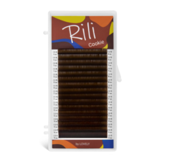 Ресницы коричневые Rili Cookie — 16 линий — MIX (L 0.10 6-13мм)