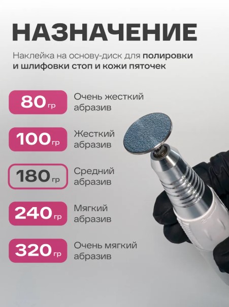 Сменные файлы-диски L Titan 180 гр Elnail Pro 50 шт/уп