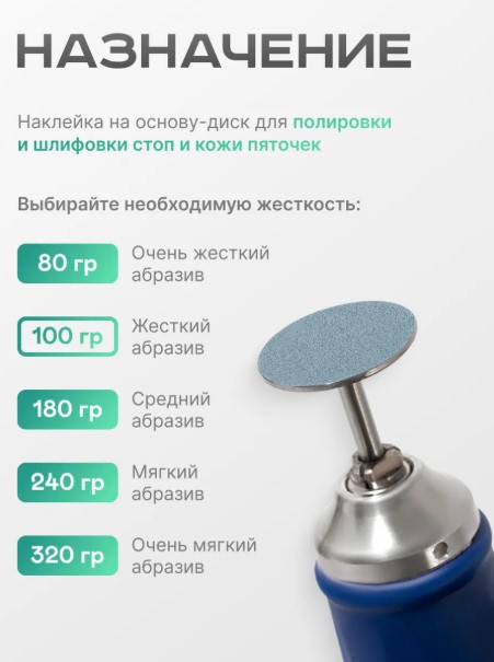 Сменные файлы-диски M Titan на мягкой основе 100 гр Elnail Pro 50 шт/уп