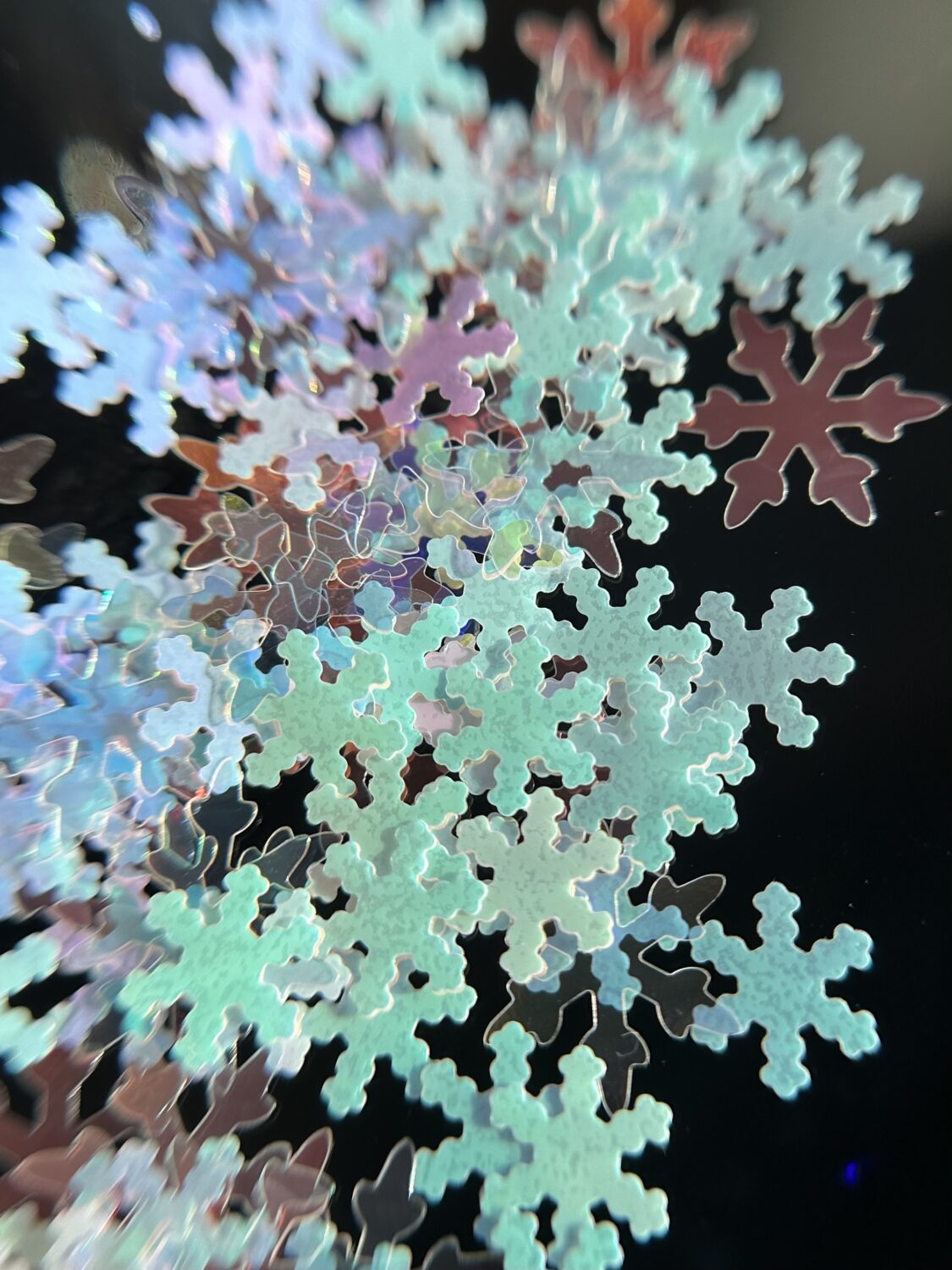 Снежинки в баночке 009 ( хамелеон )