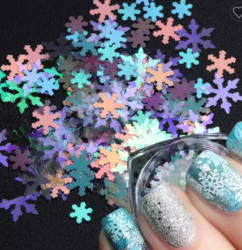 Снежинки в баночке 009 ( хамелеон )