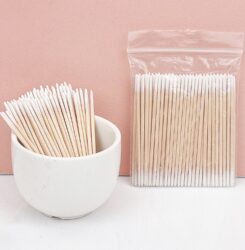 Ватные палочки для корректировки длинные белые двойные, 100 шт