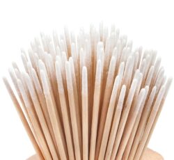 Ватные палочки для корректировки длинные белые двойные, 100 шт